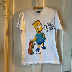 Vintage Bart Simpson Tee 90s Size Medium Nostalgia Single Stitch